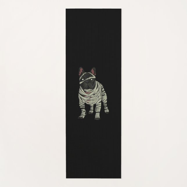 Tapete De Yoga O Cachorro Bulldog Francês Mummy Halloween Gift (Frente)