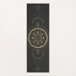 Tapete De Yoga O Centro Cósmico – Geometria Sagrada Dourado Celes