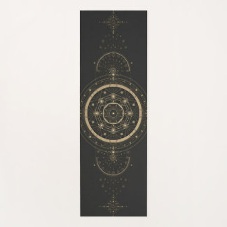 Tapete De Yoga O Centro Cósmico – Geometria Sagrada Dourado Celes