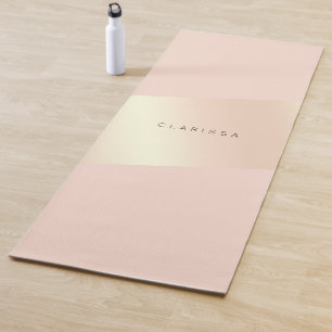 Tapete De Yoga O pintinho moderno elegante cora ouro do rosa do