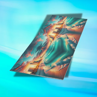 Tapete De Yoga Oceano no pôr do sol |