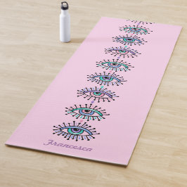 Tapete De Yoga Olhos Espiritais Místicos Motif de Olho Terceiro a