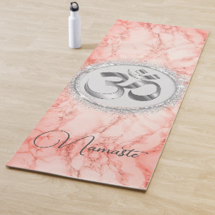 Tapete De Yoga OM Namaste Pink Marble