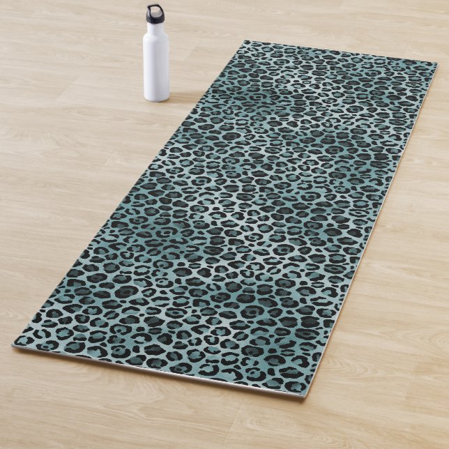Tapete De Yoga Ómbolo de Impressão Azul-Leopardo-Azul-Turquesa Gl (In Situ)