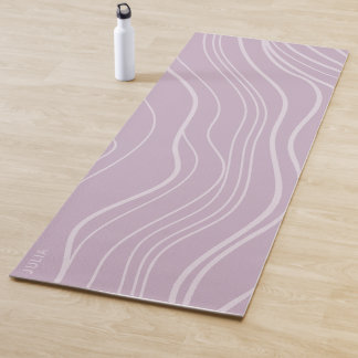Tapete De Yoga Onda de Lavanda Roxa Moderna Personalizou Yoga Mat