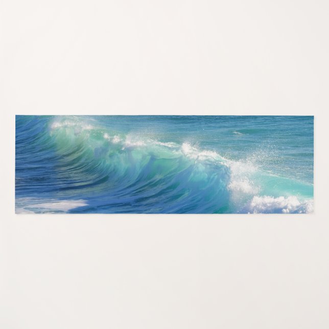 Tapete De Yoga Onda de surf (com nome personalizado) Yoga Mat (Frente (Horizontal))
