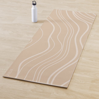 Tapete De Yoga Onda Neutral Moderna Onda Personalizada Yoga Mat