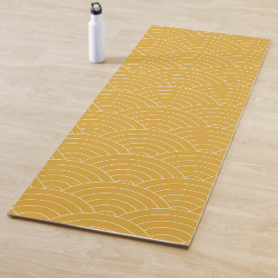 Tapete De Yoga Ondas Amarelas Yoga Mat
