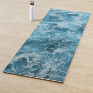 Tapete De Yoga Ondas do Oceano Azul