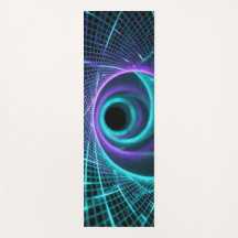 Ondas fractais de abstrato em turquesa e púrpura