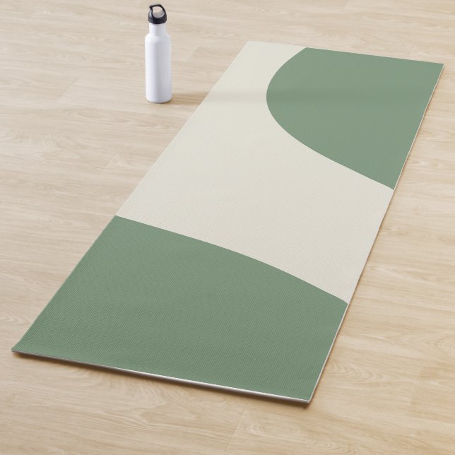Tapete De Yoga Ondas Simples em Verde (In Situ)