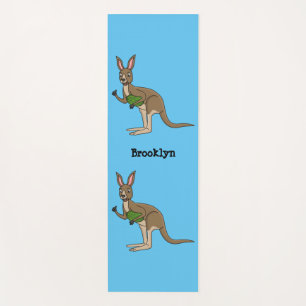 Tapete De Yoga Óptica ilustração de canguru australiano feliz