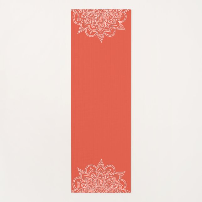 Tapete De Yoga Orange Mandala Yoga Mat (Frente)