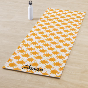 Tapete De Yoga Orange Yellow Sunny Suns