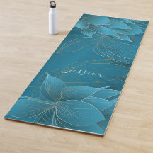 Ouro luxuoso e Yoga Mat personalizado turquês