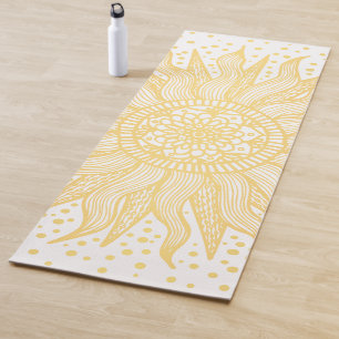 Tapete De Yoga Ouro Mandala Sun Salutation Yoga Mat