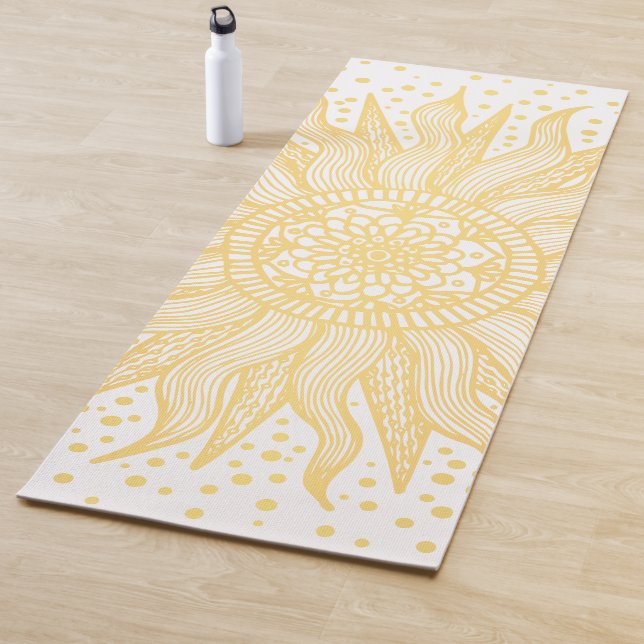 Tapete De Yoga Ouro Mandala Sun Salutation Yoga Mat (In Situ)