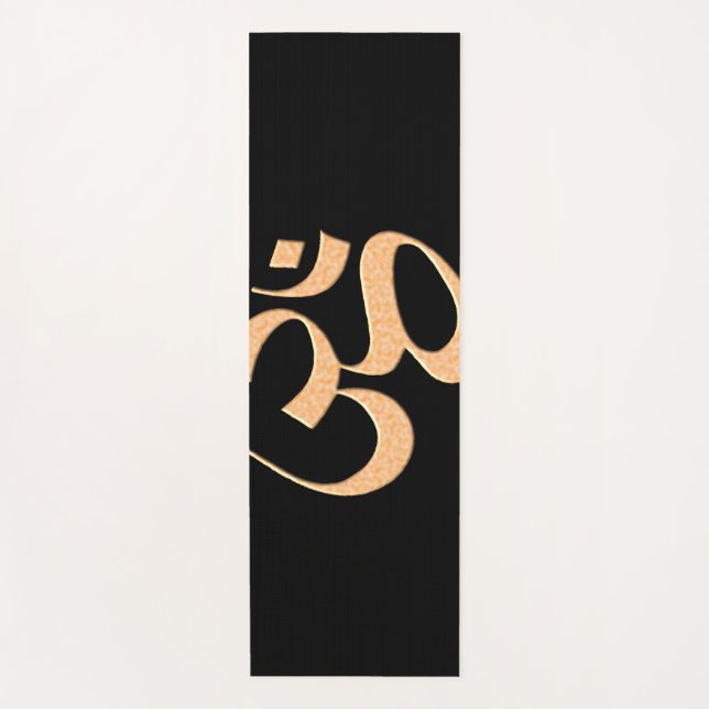 Tapete De Yoga Ouro Om  (Frente)