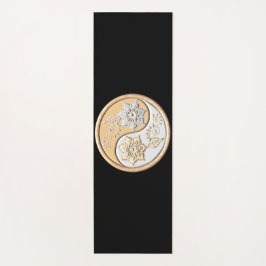 Tapete De Yoga Ouro & Prata Yin Yang