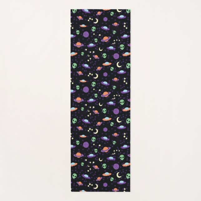 Tapete De Yoga OVNI de alienígena no Espaço (Frente)