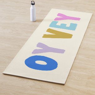 Tapete De Yoga Oy Vey Engraçada Expressão Iídiche Bonita Color