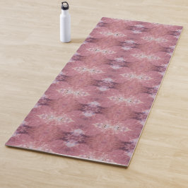 Tapete De Yoga Padrão abstrato rosa suave e roxo