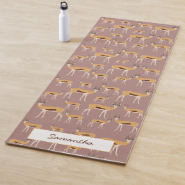 Tapete De Yoga Padrão Animal de Antílope Selvagem Personalizado