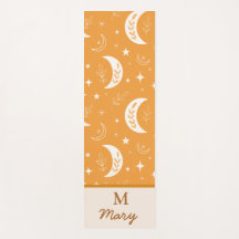 Padrão Boho Moon em Laranja Monogramado