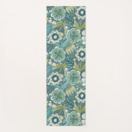Tapete De Yoga Padrão Botânico Boho Floral