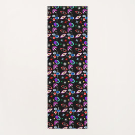 Tapete De Yoga Padrão Colorido Geométrico