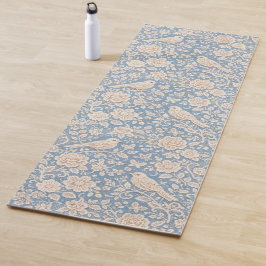 Tapete De Yoga Padrão contínuo de pássaros e flores em estilo chi
