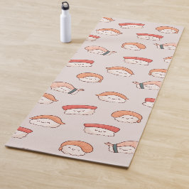Tapete De Yoga Padrão Cute Nigiri Sushi Sem Costura