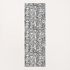 Tapete De Yoga Padrão da cabeça do cão