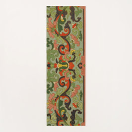 Tapete De Yoga Padrão de Abstrato chinês antigo verde-oliva