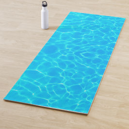 Tapete De Yoga Padrão De Água Aqua Com Ondas De Reflexão
