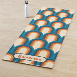 Tapete De Yoga Padrão de arco-íris de arco colorido personalizado