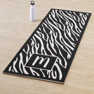 Tapete De Yoga Padrão de Arte Monograma Personalizado de Raspage