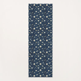 Tapete De Yoga Padrão de Estrelas e Lua