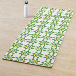 Tapete De Yoga Padrão de Folhas, Padrão de Folhagens, Folhas Verd