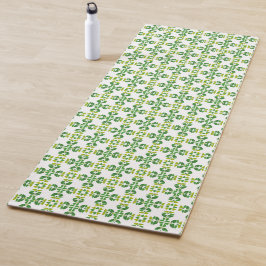 Tapete De Yoga Padrão de Folhas, Padrão de Folhagens, Folhas Verd