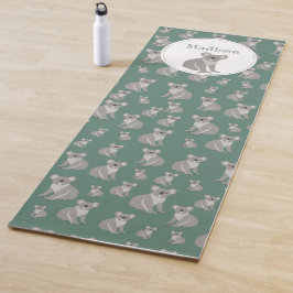 Tapete De Yoga Padrão de Koala Cute Personalizado