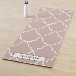 Tapete De Yoga Padrão de Latice Marroquina de Cerco Personalizado