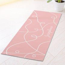 Padrão de Loops Geométricos Branco sobre Rosa e No