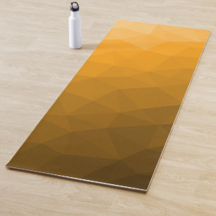 Tapete De Yoga Padrão de malha geométrica do gradiente laranja