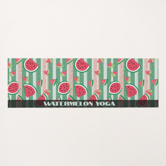 Tapete De Yoga Padrão de melancia (Verso (Horizontal))