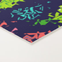 Padrão de mosaico corante floral fundo azul