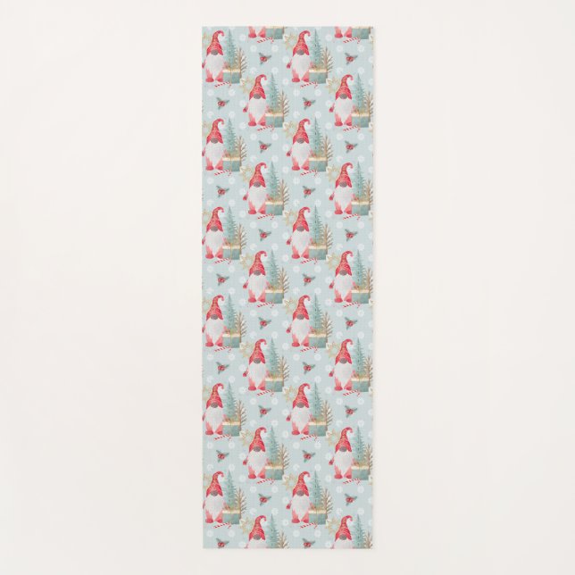 Tapete De Yoga Padrão de Natal do Gnome (Frente)