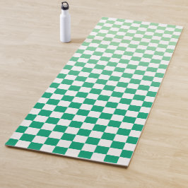 Tapete De Yoga Padrão de Ombré Verde Claro a Escuro