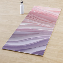 Tapete De Yoga Padrão de Onda Calmante Pastel