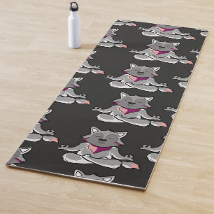 Tapete De Yoga Padrão de poses de ioga Padrão sem costura de io